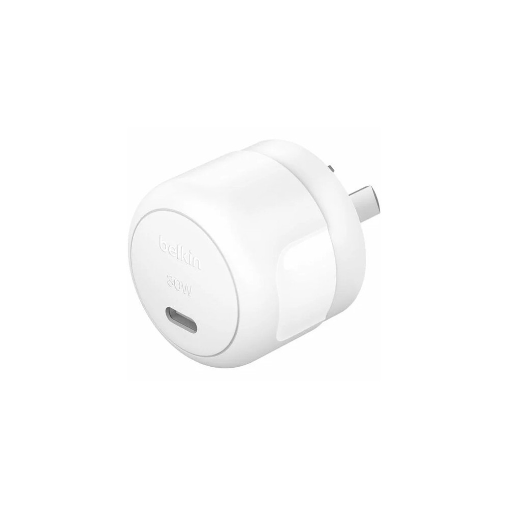Belkin WCA008AU1MWH-B6 BoostCharge 30 W AC Adapter - Universal Adapter - 1 USB Type-C - For iPhone, Charger, iPad Air, iPad mini, iPad Pro - 1.01 m Cable - Image 3