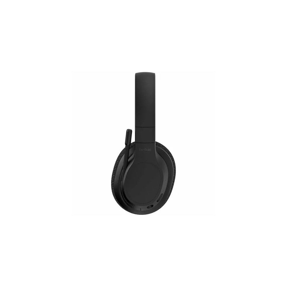 Belkin AUD005BTBLK SoundForm Adapt Wired/Wireless Over-the-ear, Over-the-head Stereo Headset - Binaural - Circumaural - 914.4 cm - Bluetooth - Noise Canceling - Mini-phone (3.5mm), USB Type C - Image 2