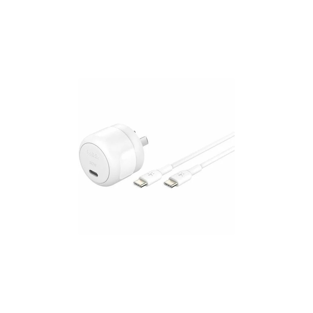 Belkin WCA008AU1MWH-B6 BoostCharge 30 W AC Adapter - Universal Adapter - 1 USB Type-C - For iPhone, Charger, iPad Air, iPad mini, iPad Pro - 1.01 m Cable - Image 7