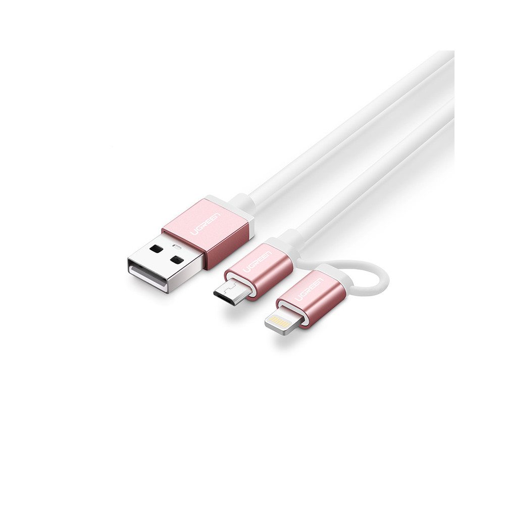 UGREEN 6957303834709 30470 2 in 1 Lead Syncing and Charging Data Cord 1m - Image 1