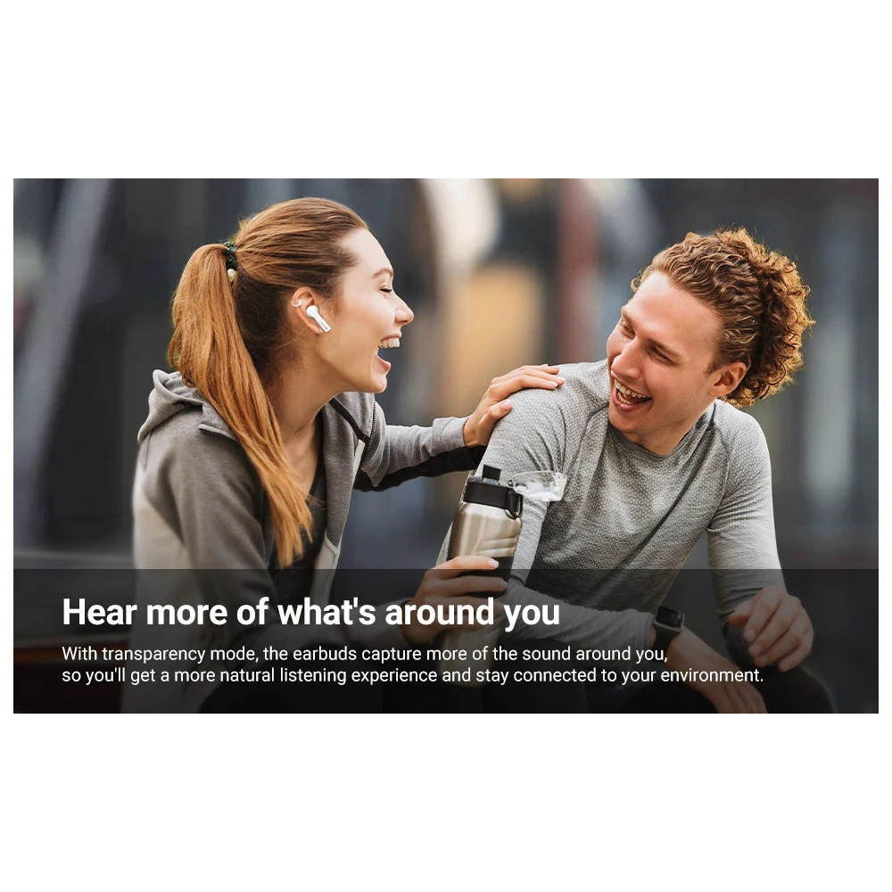 UGREEN 6957303892068 90206 HiTune T3 Active Noise-Cancelling Wireless Earbuds (White) - Image 4