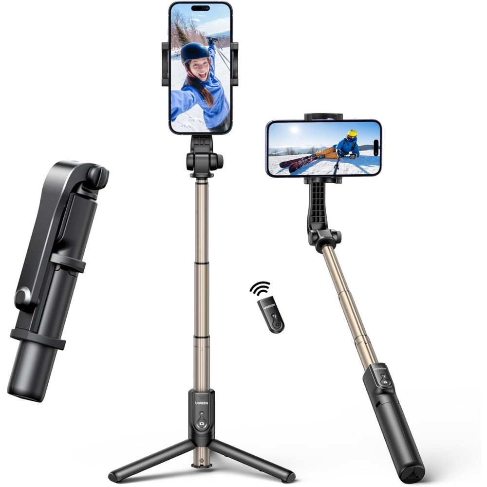 UGREEN 6957303857357 50735 Lightweight Selfie Stick Tripod with Bluetooth remote for Travel - Image 1