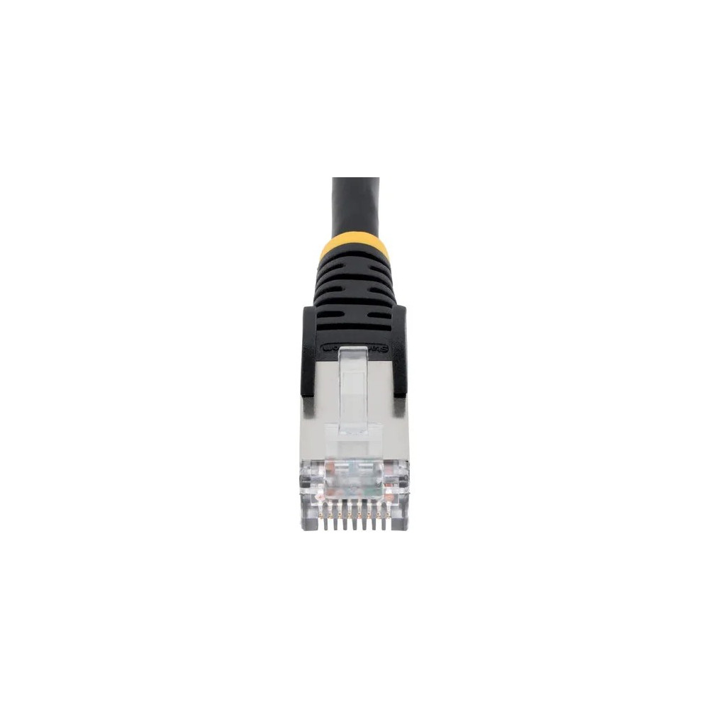 StarTech NLBK-7M-CAT6A-PATCH 7m CAT6a Ethernet Cable, Black Low Smoke Zero Halogen (LSZH) 10 GbE 100W PoE S/FTP Snagless RJ-45 Network Patch Cord - Cable for Network Device - First End: 1 x RJ-45 Network - Male - Second End: 1 x RJ-45 Network - Male - 10