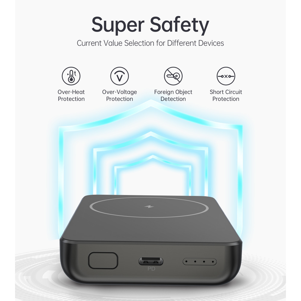 Choetech 6932112100597 B651 10000mAh Magnetic Wireless Charge Power Bank - Image 4