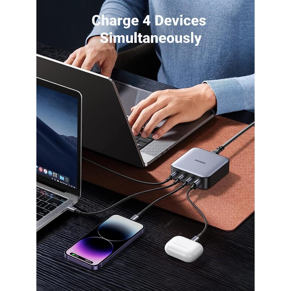 UGREEN 6941876244553 15613A 100W USB C Charger, Nexode 4 Ports GaN II Charging Station - Image 3