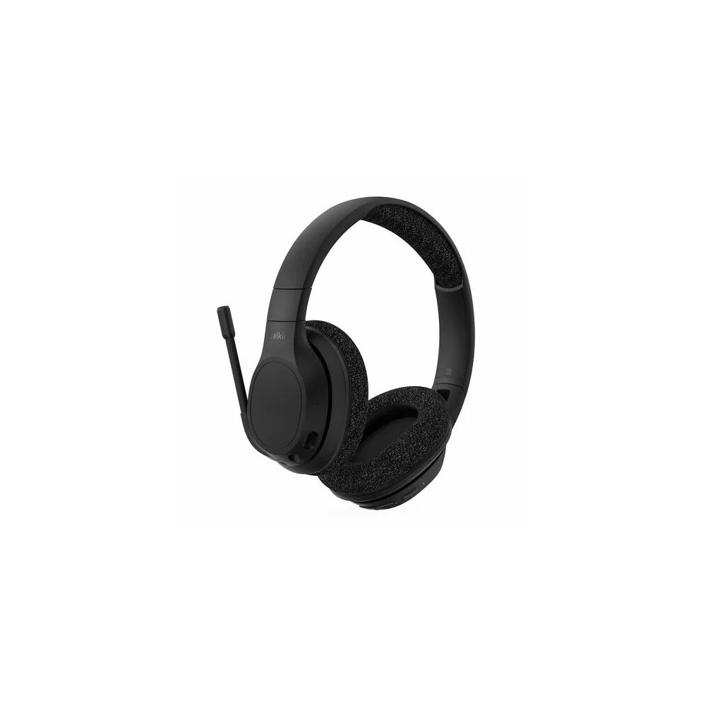 Belkin AUD005BTBLK SoundForm Adapt Wired/Wireless Over-the-ear, Over-the-head Stereo Headset - Binaural - Circumaural - 914.4 cm - Bluetooth - Noise Canceling - Mini-phone (3.5mm), USB Type C - Image 3
