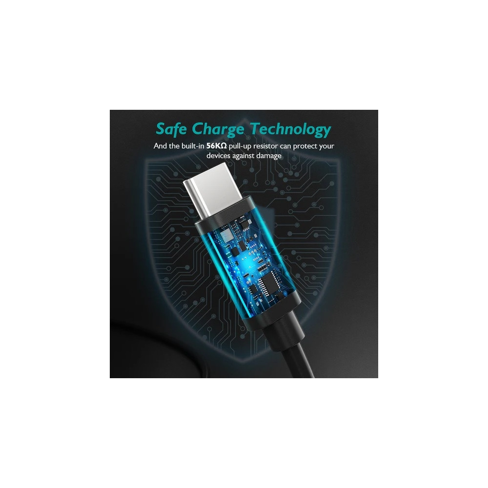 Choetech 6971824970708 AC0003-V4 USB-A to Type-C Cable – 6.6ft Fast Charging Data Cord 2M - Image 4