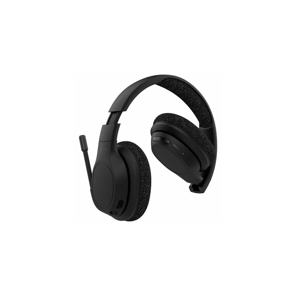 Belkin AUD005BTBLK SoundForm Adapt Wired/Wireless Over-the-ear, Over-the-head Stereo Headset - Binaural - Circumaural - 914.4 cm - Bluetooth - Noise Canceling - Mini-phone (3.5mm), USB Type C - Image 6
