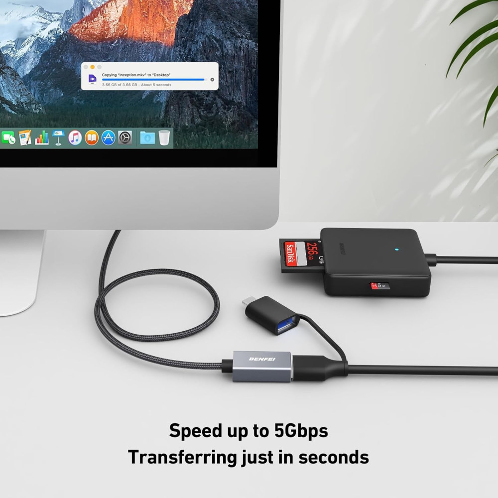 BENFEI 6971785944084 000393GY-2M USB3.0 Male to Female Extension cable Nylon Braided 2M - Image 2