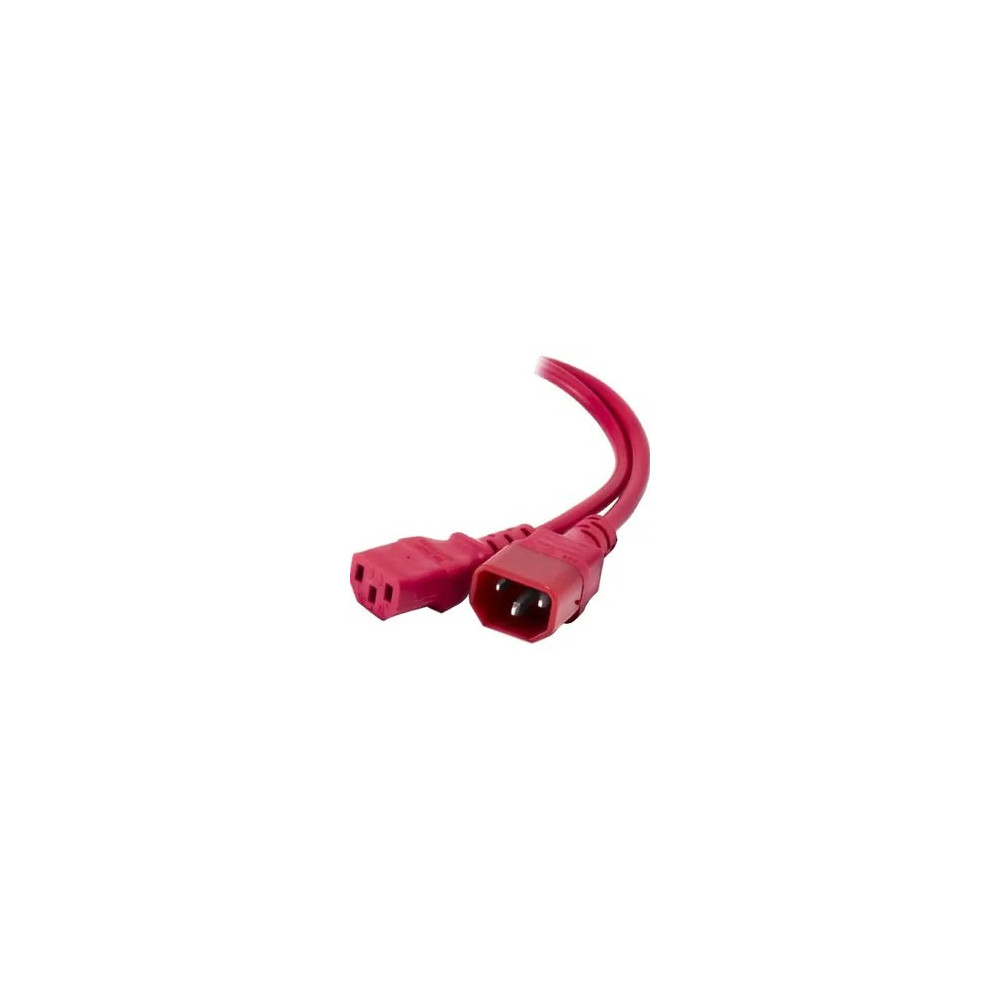 Alogic MF-C13C14-01-RD 1M IEC C13 TO IEC C14 COMPUTER POWER EXTENSION CORD MALE TO FEMALERED