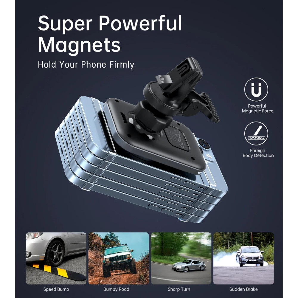 Choetech 6932112106384 T206-F 15W Magnetic car charger holder - Image 9