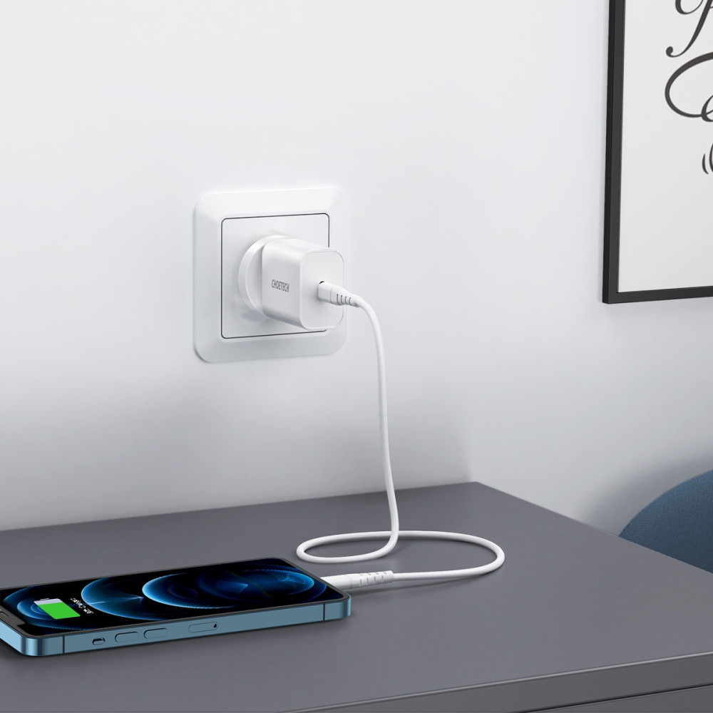 Choetech 6971824978285 Q5004 20W USB-C Charge -White - Image 4