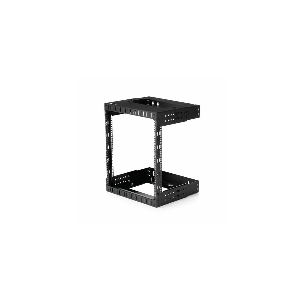 StarTech RK12WALLOA 2-Post 12U Heavy-Duty Wall Mount Network Rack, 19" Open Frame Server Rack with Adjustable Depth, Data Rack for IT Equipment~ - 2-Post 12U open frame network rack with adjustable depth (12-20in) - Durable heavy-duty 19" data s - Image 2