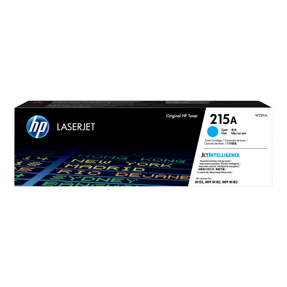 HP W2311A 215A CYAN TONER APPROX 850 PAGES - FOR M155NW, M182, M183 - Image 1