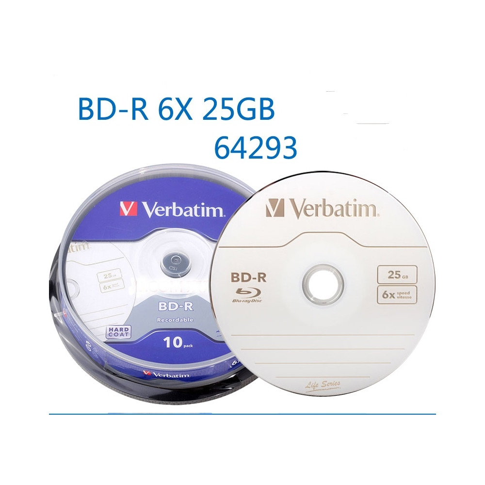 Verbatim 6943760242935 BD-R / 25GB / 6X / 10PACK / Branded non Printable - Image 2