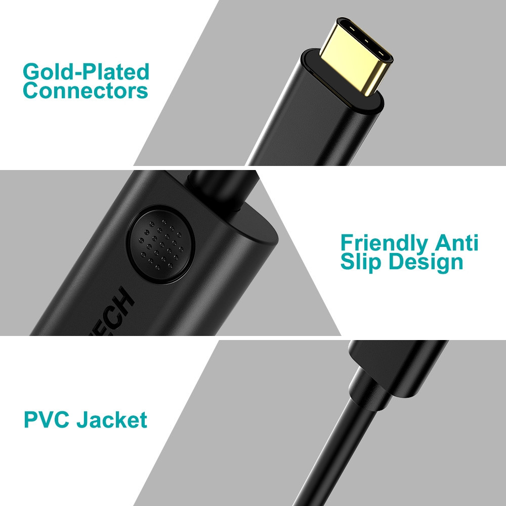 Choetech 6971824970562 HUB-H04 USB-C to HDMI Adapter for Thunderbolt 3 & USB-C - 20cm Black - Image 4