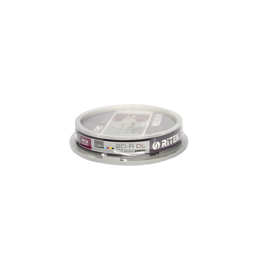 RITEK 4719303529779 BD-R DL / 50GB / 4X / 10 CAKE / WHITE 529779 - Image 1