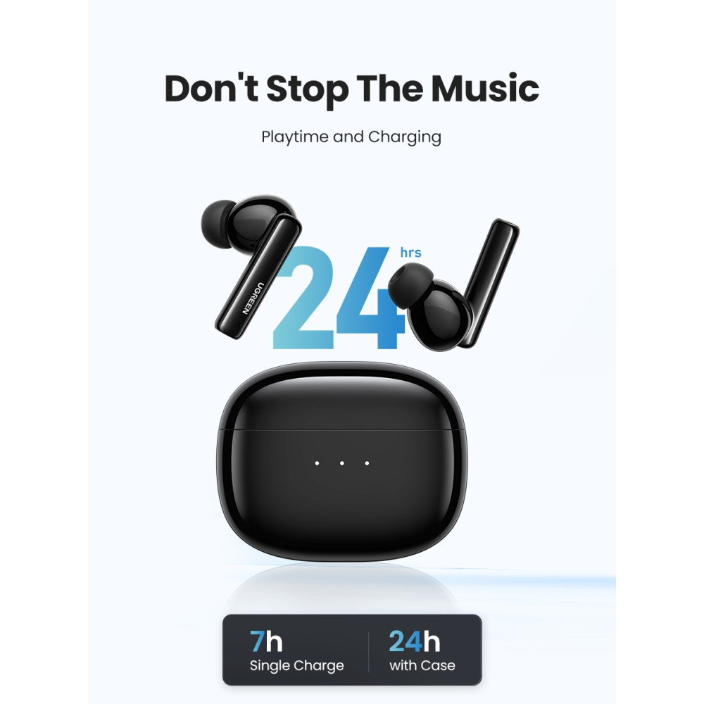 UGREEN 6957303894017 90401 HiTune T3 Active Noise-Cancelling Wireless Earbuds (Black) - Image 7