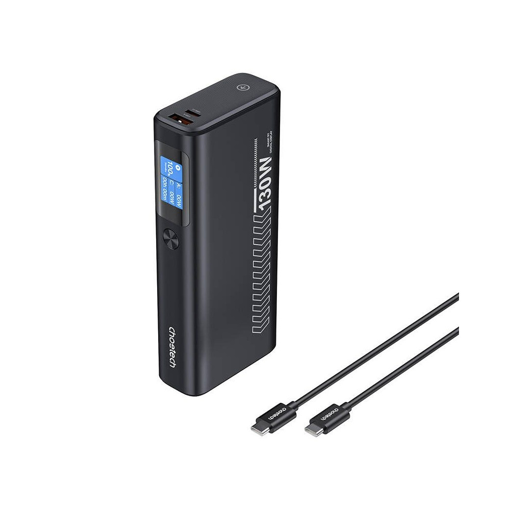 Choetech 6932112108937 B702 20000mAh PD130W Power Bank 2x USB-C USB-A TFT Display for Laptop & Phones - Image 1