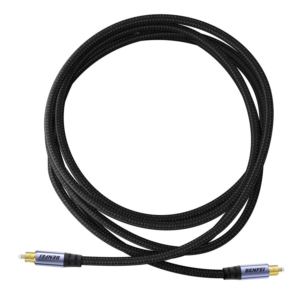 BENFEI 6971785944879 000411GY Toslink SPDIF Optical Coaxial Audio Nylon Braided cable for TV/Sound Bar/PS5/Xbox etc. 2M - Image 7