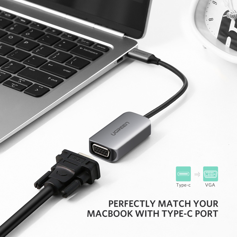 UGREEN 6957303853168 50316 USB-C male to VGA Female Adapter Silver - Image 3