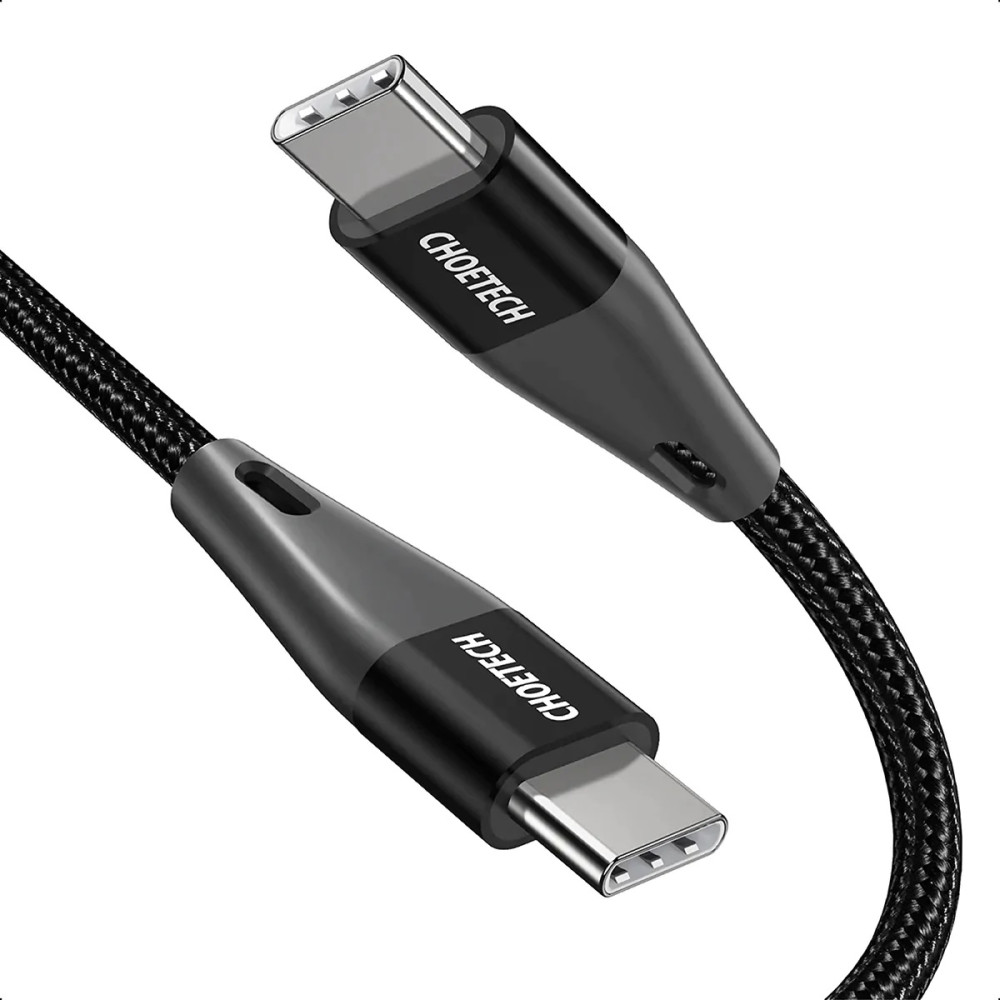 Choetech 6971824975673 XCC-1003 USB-C to USB-C Cable 60W 20V 3A Braided Fast Charging Cable 1.2M - Image 1