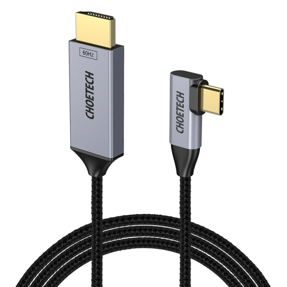Choetech 6971824972023 XCH-1803 Braided 4K@60Hz L Shaped TypeC to HDMI M/M cable 1.8M - Image 1