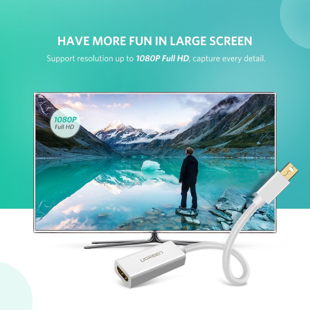UGREEN 6957303814602 10460 mini DP male to HDMI female converter cable - Image 4