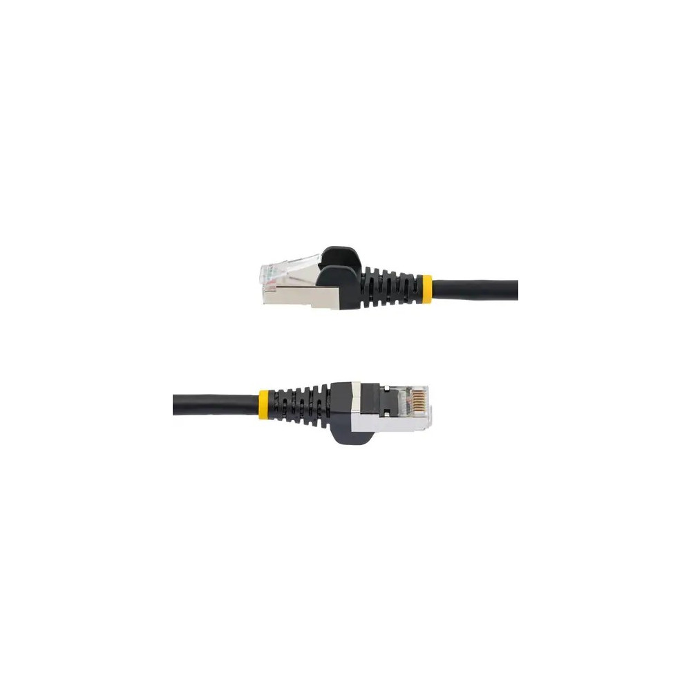 StarTech NLBK-7M-CAT6A-PATCH 7m CAT6a Ethernet Cable, Black Low Smoke Zero Halogen (LSZH) 10 GbE 100W PoE S/FTP Snagless RJ-45 Network Patch Cord - Cable for Network Device - First End: 1 x RJ-45 Network - Male - Second End: 1 x RJ-45 Network - Male - 10