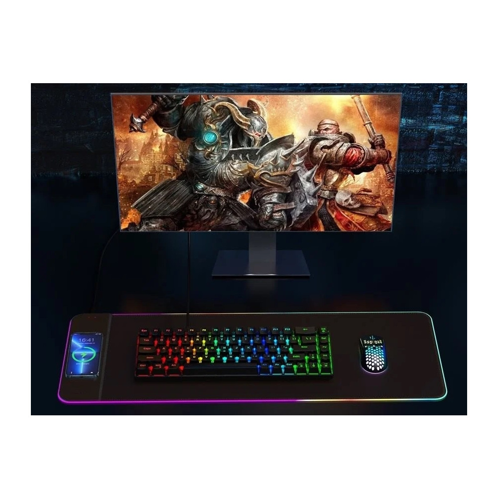 Choetech 6932112102300 T543-F RGB Illuminated 15W Wireless Charging Mouse Pad - Image 4