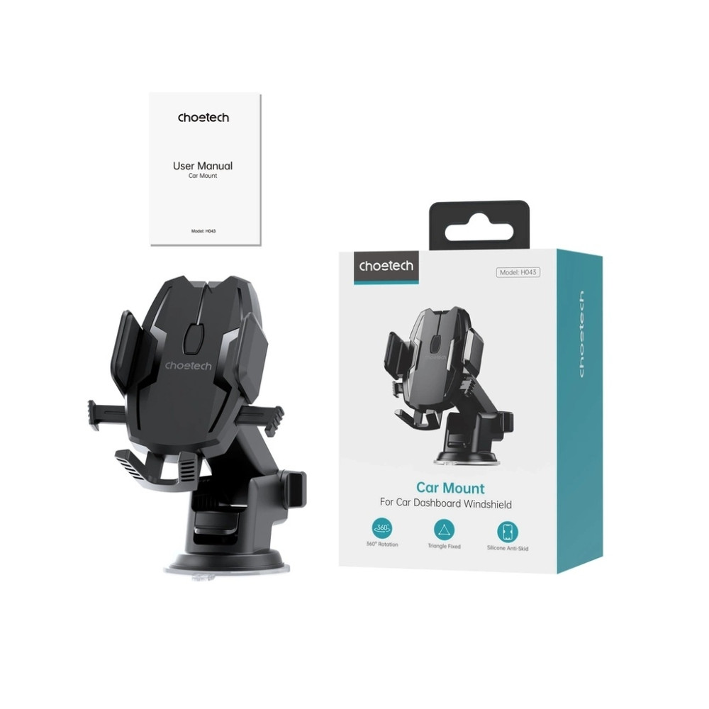 Choetech 6932112106315 H043 Car Mount for Car Dashboard Windshield Phone Holder - Image 5