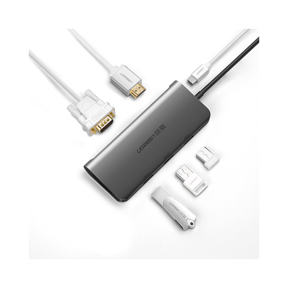 UGREEN 6957303853199 50319 USB-C 6 in 1 Multifunction Adapter - Image 1