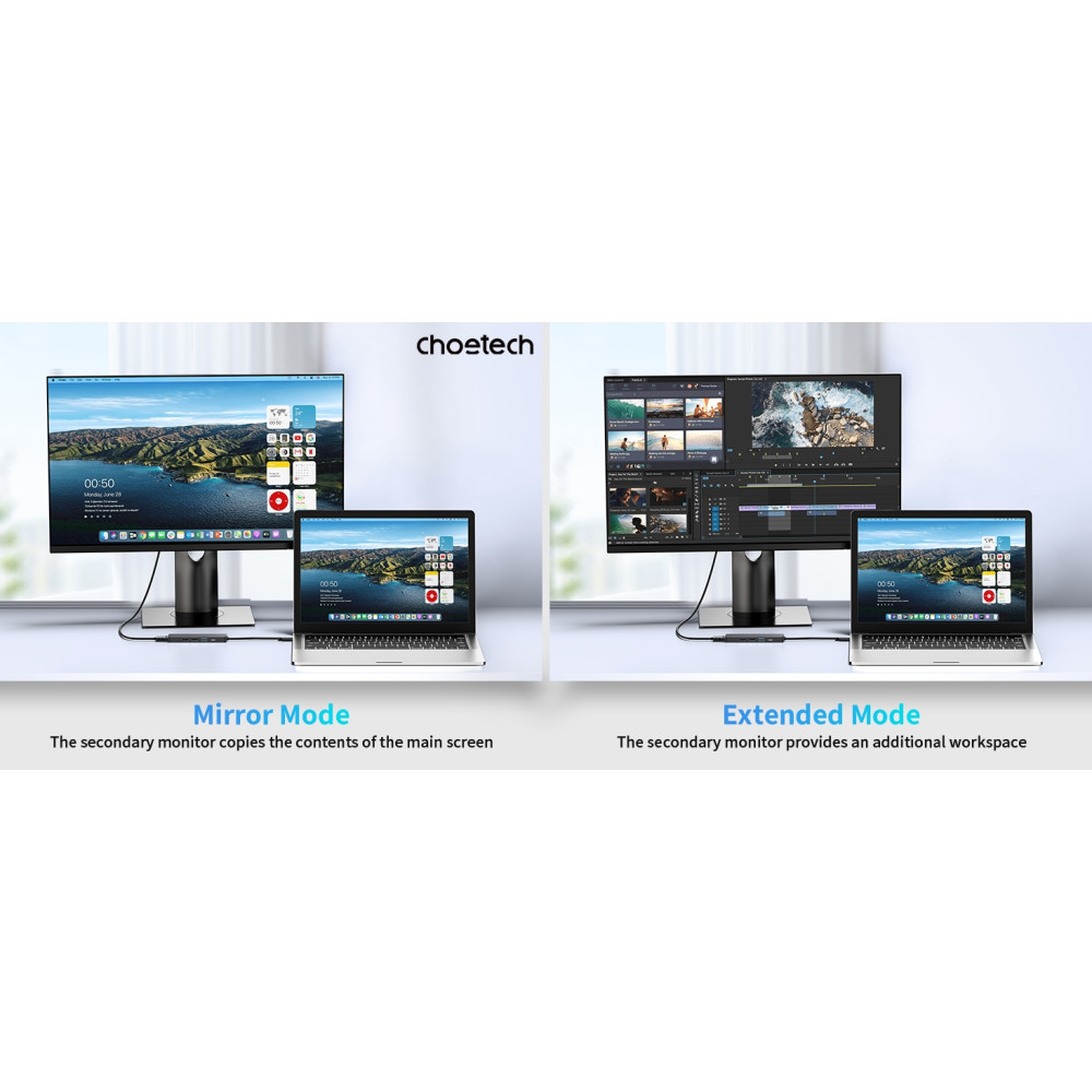 Choetech 6932112110930 HUB-M80 Hub 5-in-1 Multifunctional Hub - Image 7
