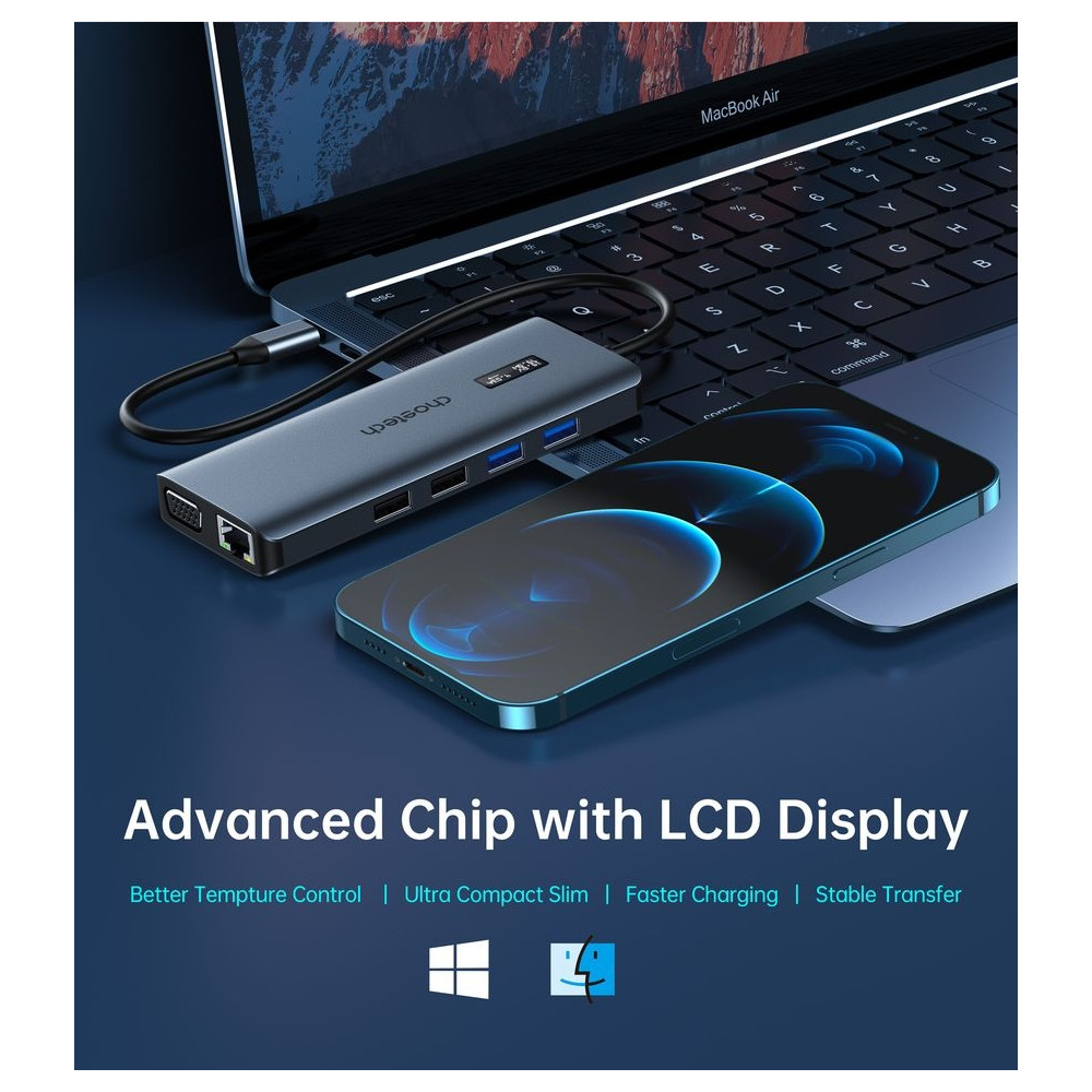 Choetech 6971824978292 HUB-M26 12-in-1 USB-C Multiport adapter - Image 3