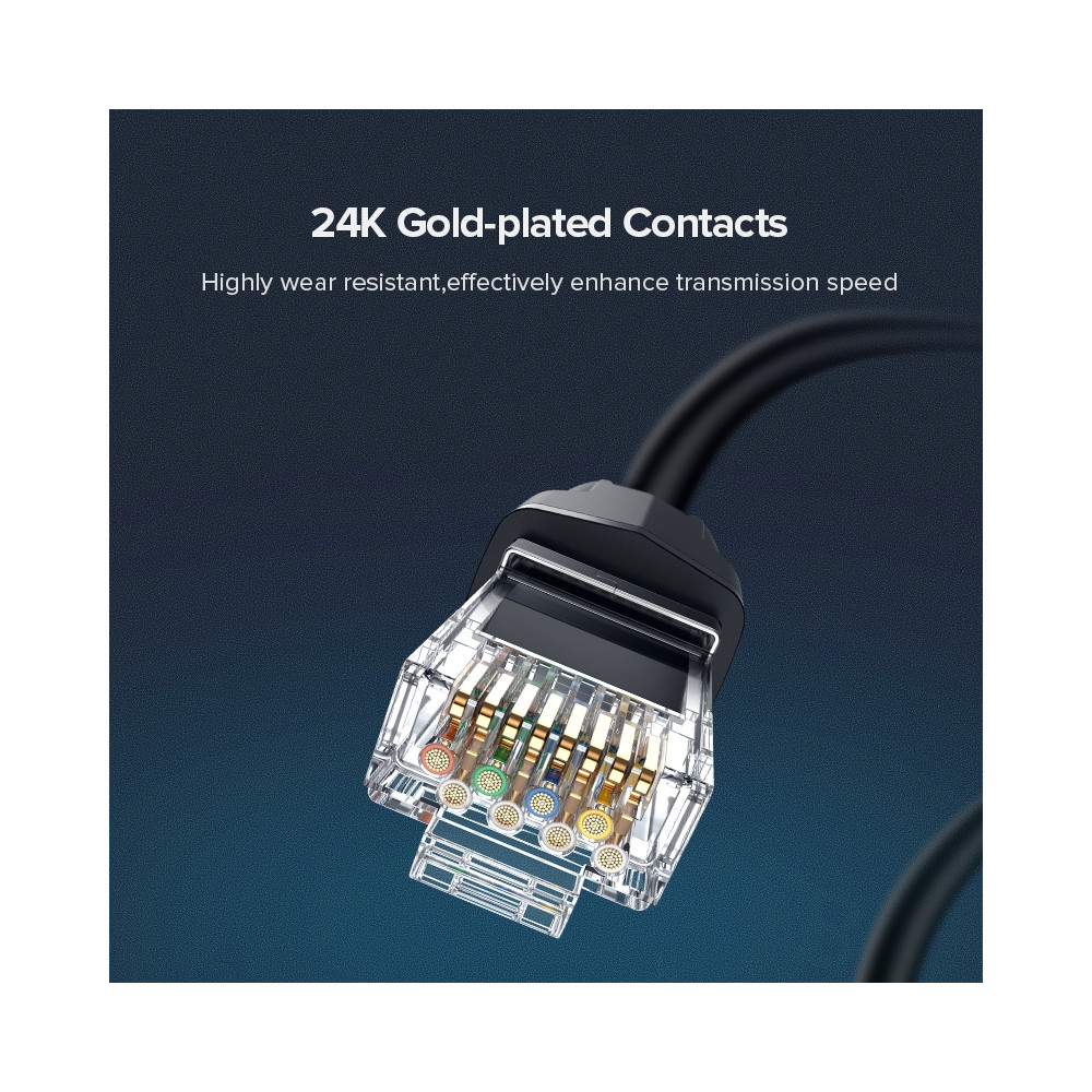 UGREEN 6957303871728 70172 Cat8 Cable - Pure Copper Patch Cord 5M (Black) - Image 3