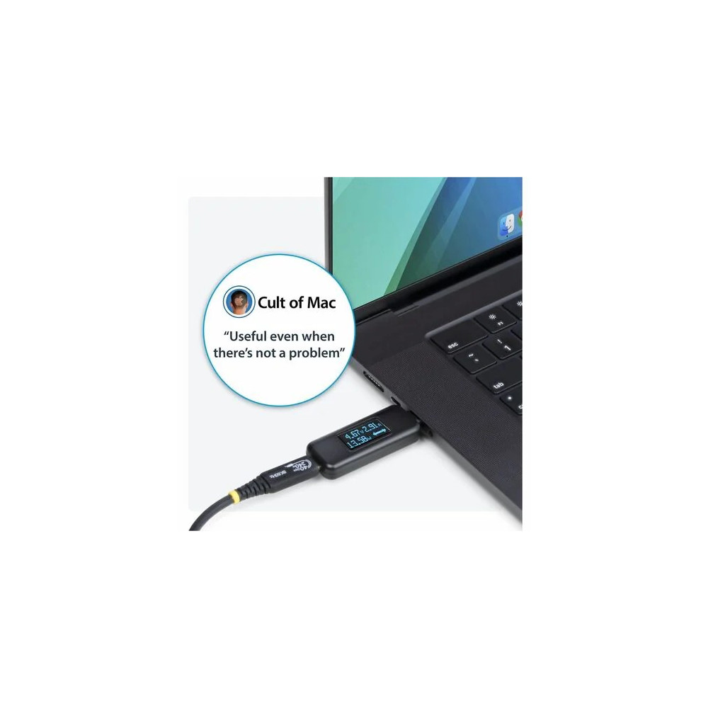 StarTech USBC-PWRTESTER USB-C Power Tester, Bi-Directional Voltage/Current Multimeter, 240W PD EPR, Digital OLED, Portable USB-C Cable/Port Power Meter Tester - Compact Bi-Directional USB-C Power Tester measures Voltage/Current/Wattage; Ideal fo - Image 3