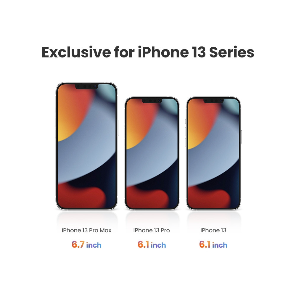 UGREEN 6957303889693 80969 Full Coverage HD Tempered Glass Screen Protector with Precise-Align Applicator for iPhone 13 Pro Max (2-Pack) - Image 1