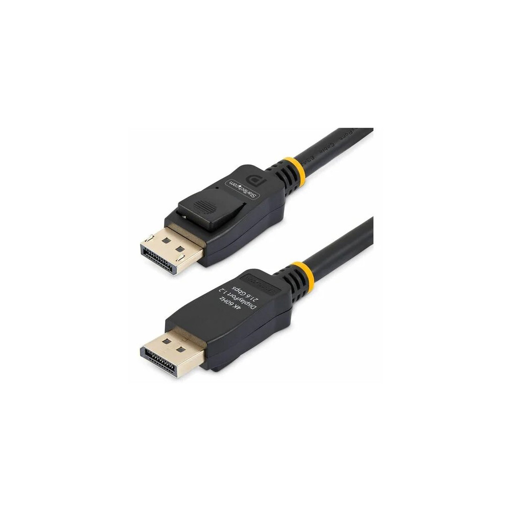 StarTech DISPLPORT6L 6ft (2m) DisplayPort 1.2 Cable, 4K x 2K UHD VESA Certified DisplayPort Cable, DP Cable/Cord for Monitor, w/ Latches - Cable for Audio/Video Device, Monitor, Workstation, Projector - First End: 1 x 20-pin DisplayPort 1.2 Digital Audio/