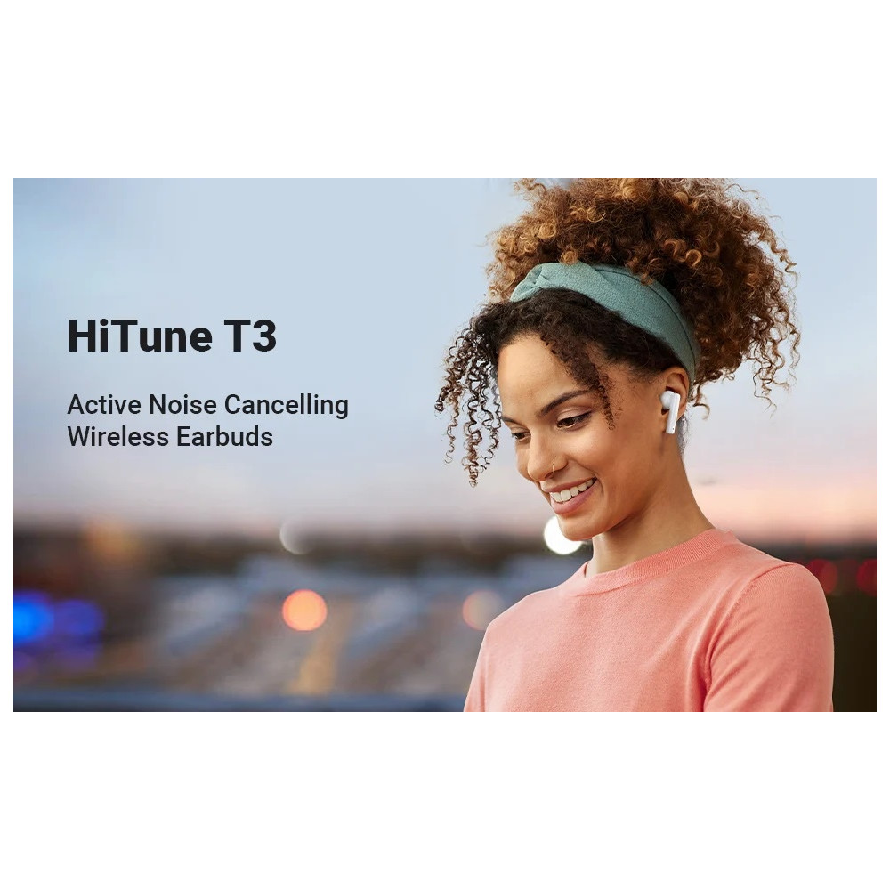 UGREEN 6957303892068 90206 HiTune T3 Active Noise-Cancelling Wireless Earbuds (White) - Image 5