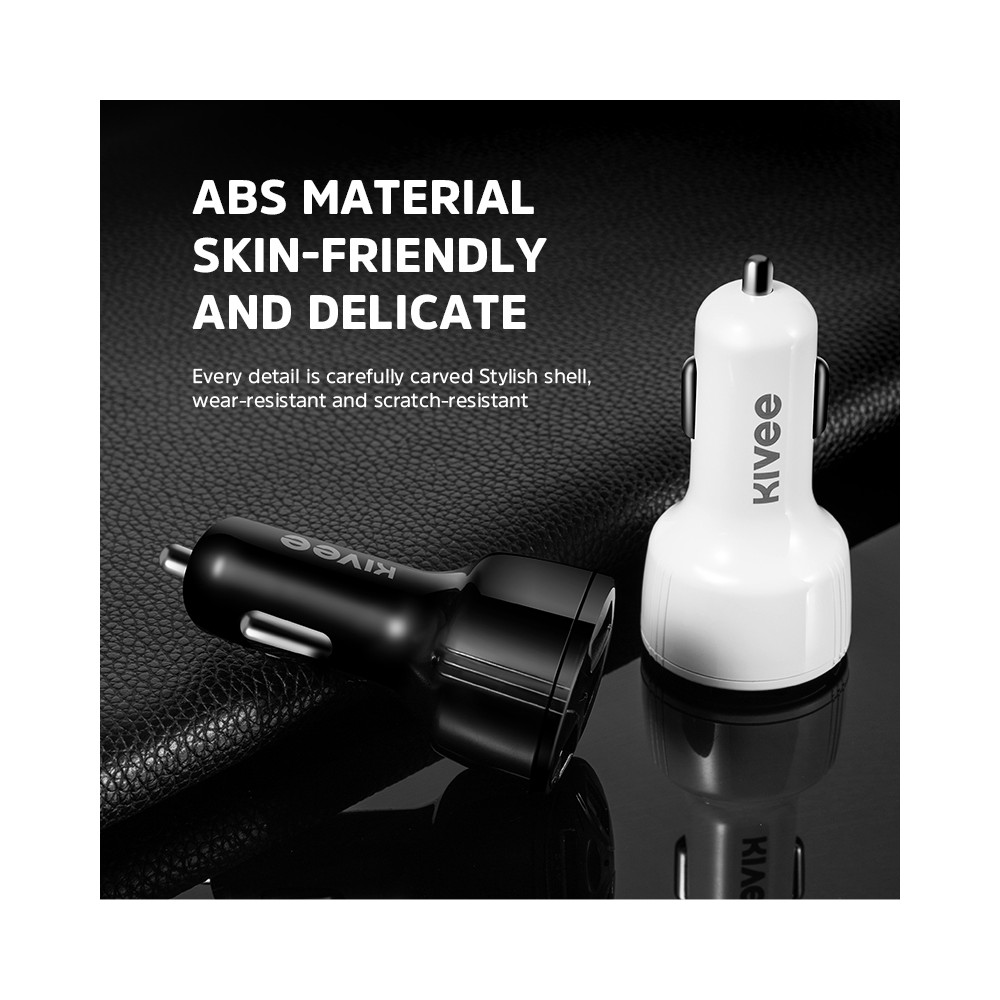 KIVEE 6941256112663 UT61 car charger with Triple USB Black - Image 2