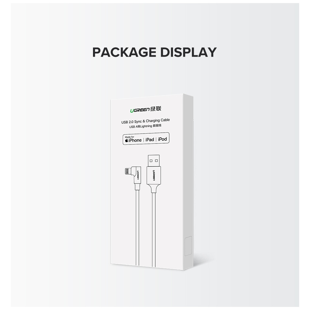 UGREEN 6957303865215 60521 Lightning to USB A Cable 90 Degree 1M - Image 10