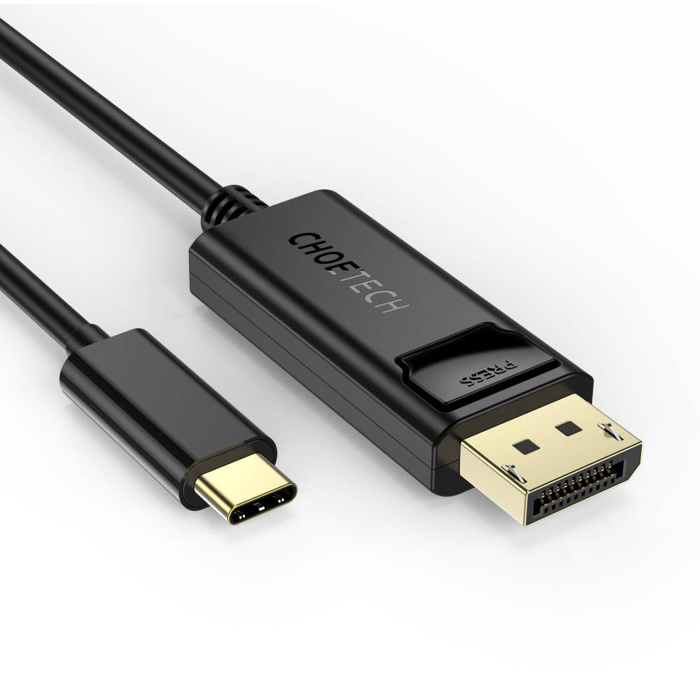 Choetech 6971824971569 XCP-1801 USB-C to DP 4K@60Hz Cable 1.8M Thunderbolt 3 Gold Plated - Image 4