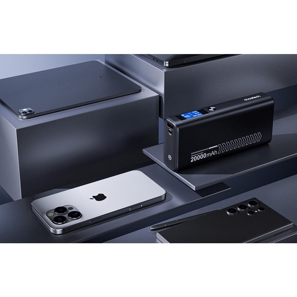 Choetech 6932112108937 B702 20000mAh PD130W Power Bank 2x USB-C USB-A TFT Display for Laptop & Phones - Image 4