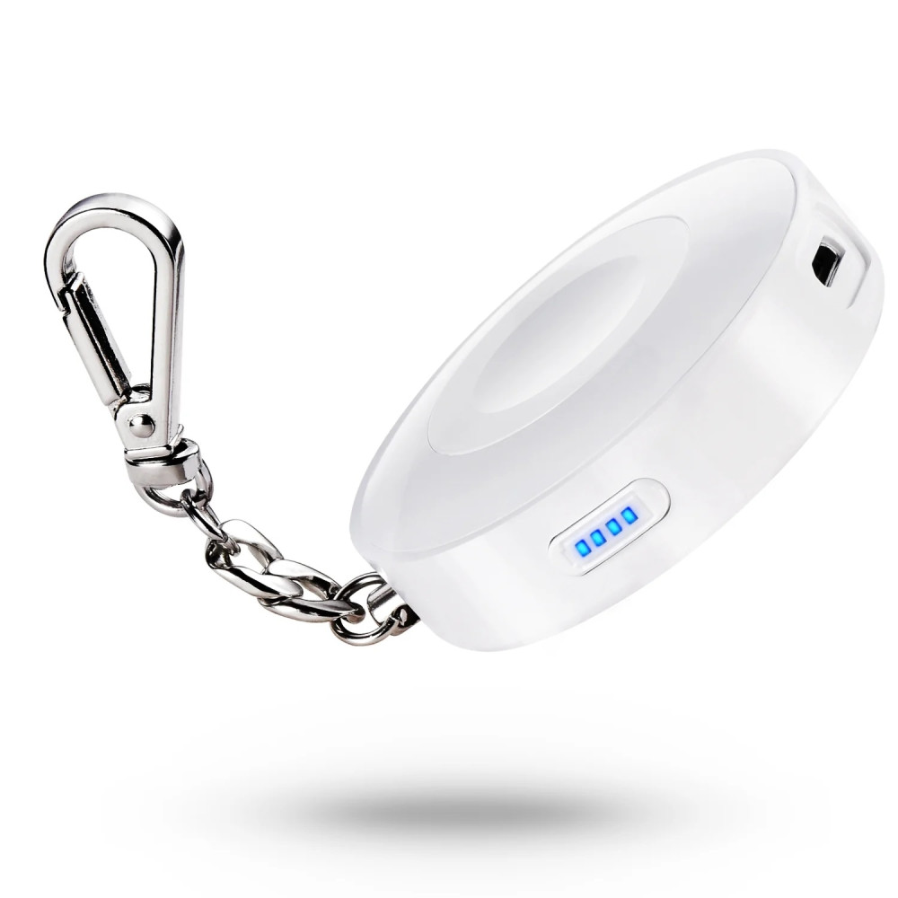Choetech 6971824970227 T313 MFi 900mAh Magnetic Wireless Charger for Apple Watch Key-chain (White) - Image 2
