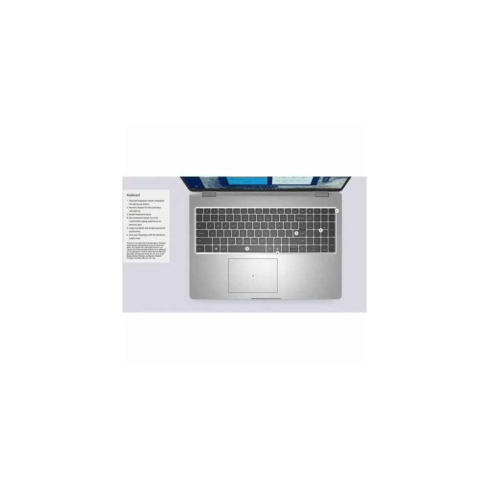 Dell BTP107_PC16250_AU3Y PRO16 NOTEBOOK, 16" FHD+ IR, U7-255U, 16GB, 512GB, WL, W11P(AI), SILVER, 3YOS