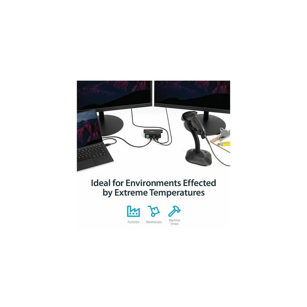StarTech ST4200USBM USB Hub - USB Type B - External - Black - TAA Compliant - 4 Total USB Port(s) - 4 USB 2.0 Port(s) - PC, Mac
