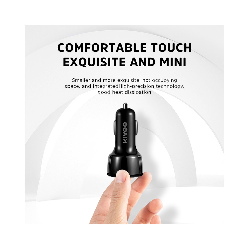 KIVEE 6941256112663 UT61 car charger with Triple USB Black - Image 5