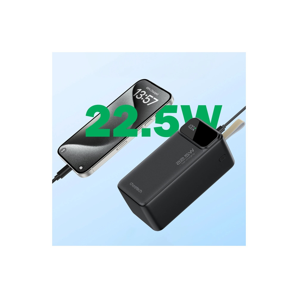 Choetech 6932112106827 B732 50000mAh Power Bank PD22.5W with Digital Display - Image 5