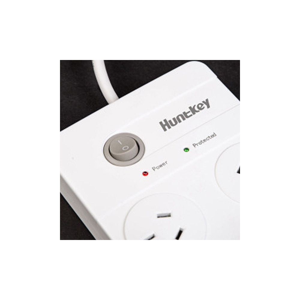 Huntkey PSUHUNSAC604PBW Power Board (SAC604) with 6 sockets and 2 USB ports ---RRP$79.95