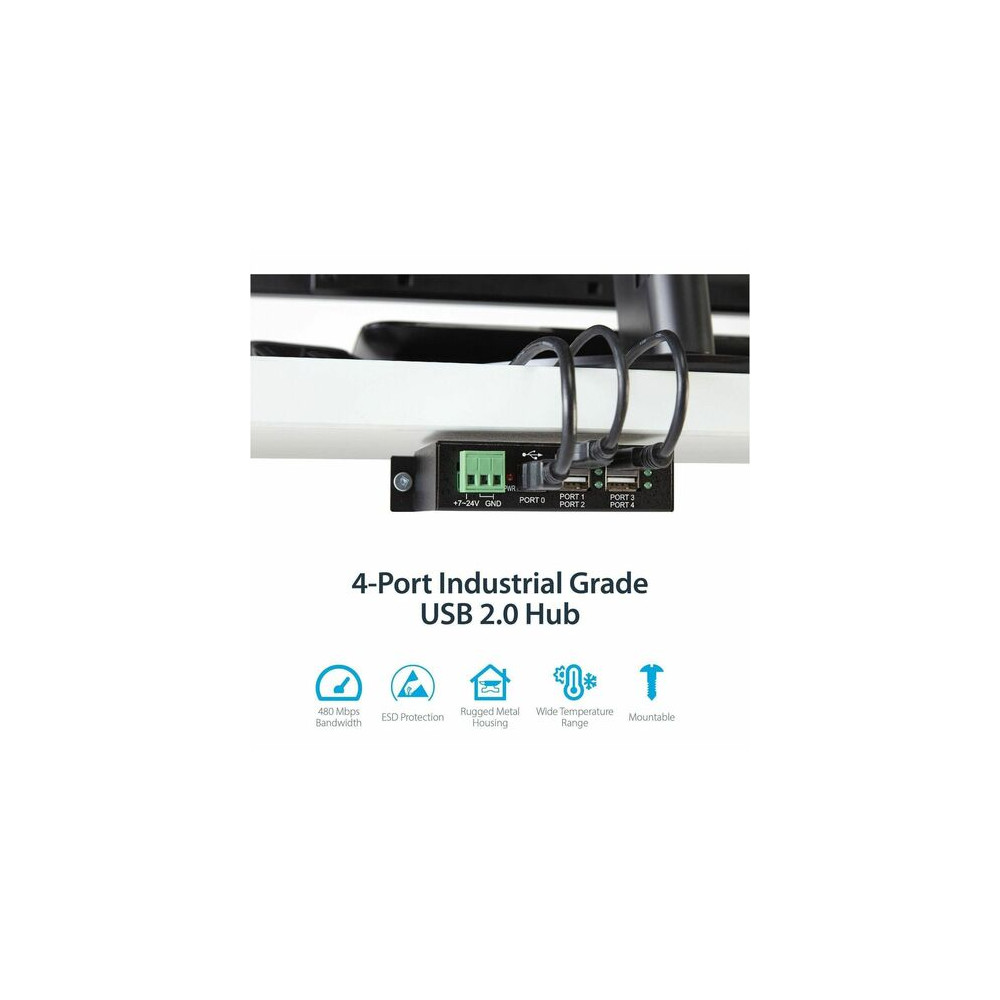 StarTech ST4200USBM USB Hub - USB Type B - External - Black - TAA Compliant - 4 Total USB Port(s) - 4 USB 2.0 Port(s) - PC, Mac